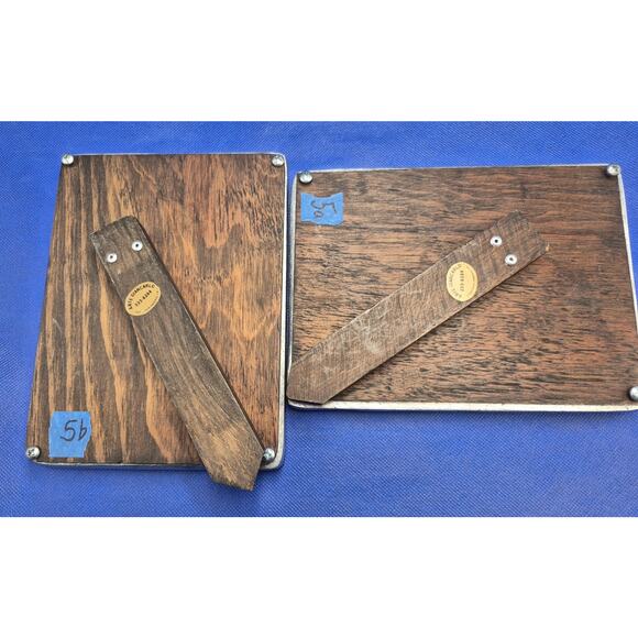 2 Vtg Arte Giancarlo Honduras Pewter Picture Frames Swirl Pattern Wood Back 8x6" - Picture 6 of 8